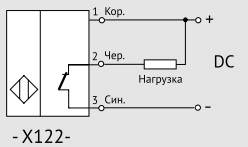 Датчик бесконтактный индуктивный без защиты выхода ВБИ-М12-34В-1122-Л 