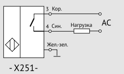 Датчик бесконтактный индуктивный двухпроводной АC/DC ВБИ-М18-86К-2351-Л 
