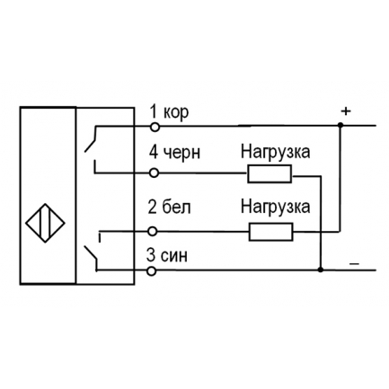 Датчик бесконтактный оптический типа D, отражение от объекта ВБО-У18-50Р-5194-СА 