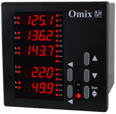 Мультиметр трехфазный щитовой OMIX P99-MZ-3-0.5-RS485