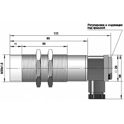 Датчик бесконтактный емкостный ВБЕ-Ц30-96К-2172-ЛА 