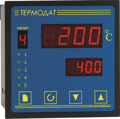 Термодат-13КТ5, 5-канальный ПИД-регулятор (только для термопар)
