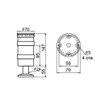 Светосигнальная колонна INNOCONT TL70B-220-Y-55 — изображение 2