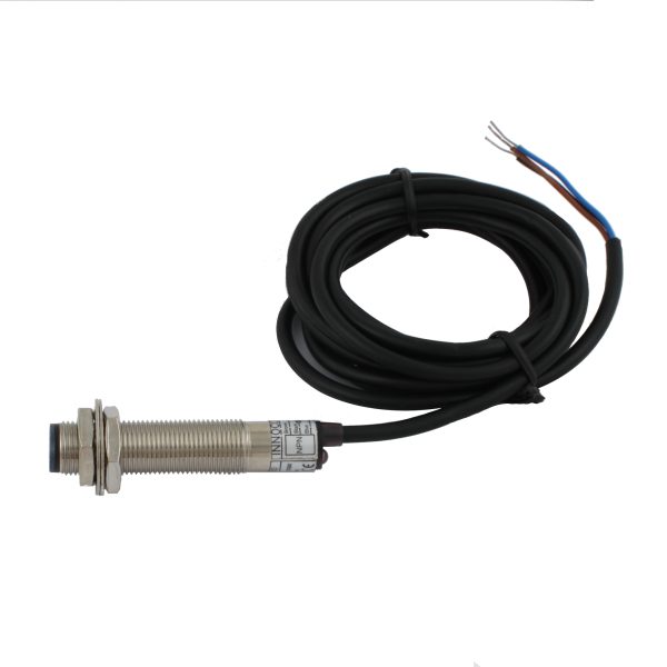 INNOCONT Фотодатчик диффузионный, М12x1, зона срабатывания до 10 см, -10 +60 С, 12…24 VDC, IP67, выход: NPN NO, макс. ток 200 мА, время реакции 3 мс, кабель 2 м PES-D12-NO10D — изображение 2