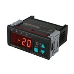 Температурный контроллер INNOCONT для управления охлаждением/размораживанием, 4 разряда, 77х35х61 мм, 2xNTC, выходы реле на компрессор, охладитель и испаритель, ON/OFF, 230VAC, комплектный фиксатор — изображение 3