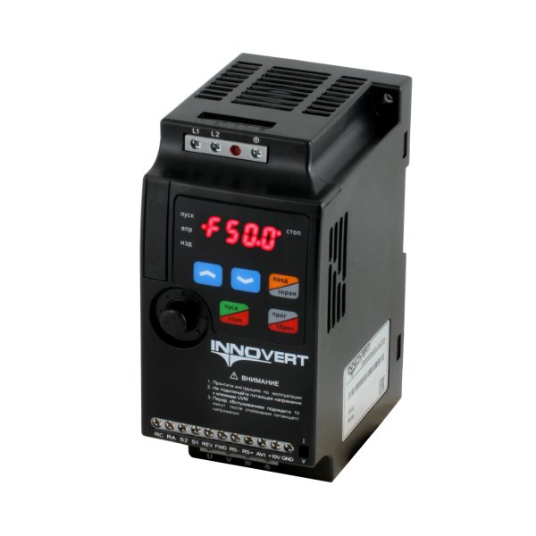 Преобразователь частоты INNOVERT ISD mini plus ISD152М21E, 1,5 кВт (вх: 1ф x 220В / вых: 3ф х 220В)выходной ток 7.0 А — изображение 1