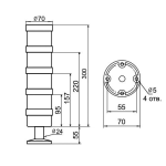 Светосигнальная колонна INNOCONT TL70-024-RGYB-55 — изображение 2