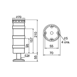 Светосигнальная колонна INNOCONT TL70B-024-RR-55 — изображение 2