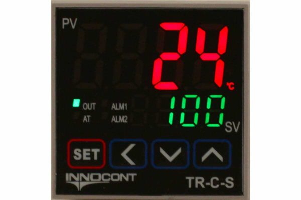 INNOCONT Температурный контроллер, 2 дисплея, 4 разряда, 48x48x60 мм, 2 аварийных выхода, 110-220VAC, выход: 4-20 мА + твердотельное реле TR-C-S — изображение 3