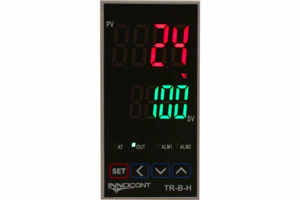 INNOCONT Температурный контроллер, 2 дисплея, 4 разряда, 48x96x62 мм, 2 аварийных выхода, 110-220VAC, выход: реле + твердотельное реле TR-B-H — изображение 2
