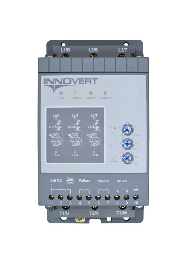 INNOVERT устройство плавного пуска , номинальный ток 4,5 а, питание управления 220в ac, rs-485 SSD222A43E — изображение 1