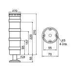 Светосигнальная колонна INNOCONT TL70B-024-RYG-55 — изображение 2