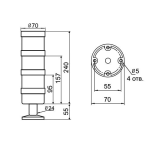 Светосигнальная колонна INNOCONT TL70-024-RYG-55 — изображение 2