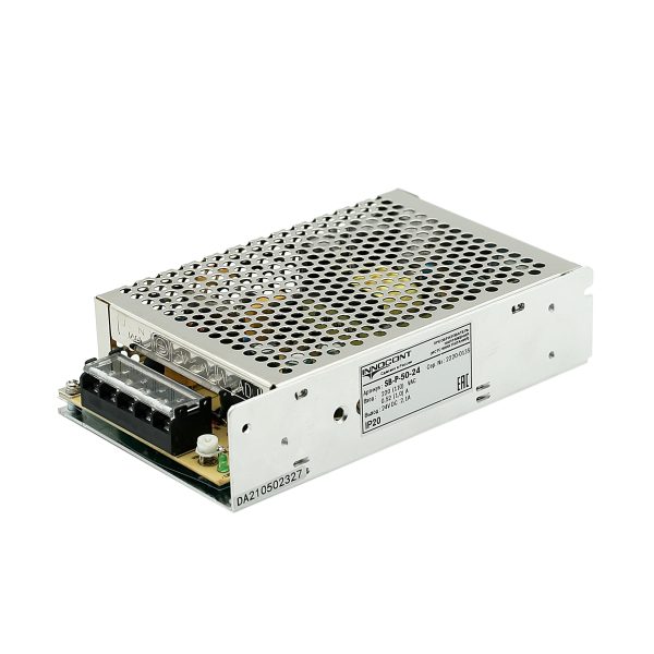 Источник питания INNOCONT. Вход: 220VAC, 0.52А, выход: 50W, 24VDC, 2.1A,-10 +50С, IP20, типы защиты: КЗ, перегрузка, перенапряжение SB-P-50-24 — изображение 2