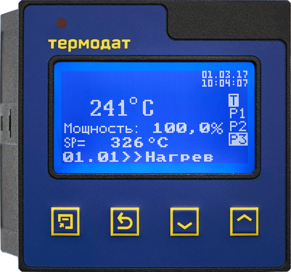 Термодат-16Е6, одноканальный программный ПИД-регулятор с графич. дисплеем, самописец, USB-разъем — изображение 1