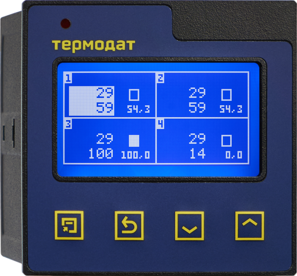 Термодат-17Е6, 2-,4-канальный программный ПИД-регулятор с графич. дисплеем, самописец, USB-разъем — изображение 1
