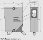 Датчик бесконтактный оптический типа Т, приемник прямого луча ВБО-У25-80У-9123-С — изображение 3